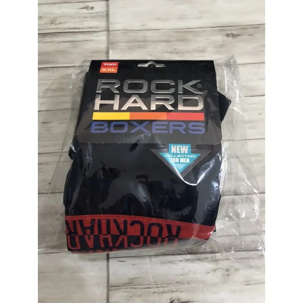 Rock Hard Boxer Trunks Mens Large Blue Slim Fit Briefs Black Cotton 6 Pack A3